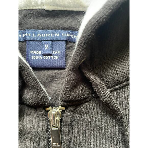 Ralph Lauren Sport Womens/Teen Sweatshirt Full Zip Hoodie Size Medium Cotton - Picture 5 of 7